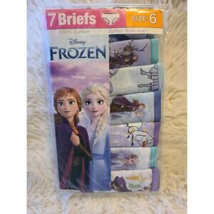 Disney Frozen Movie Girls Briefs sz 6 Super Soft 100% Cotton 7 Pack New